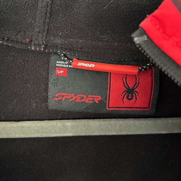 Spyder Shell red and black plaid CANADA, Alpine Canada Jacket - Picture 4 of 11